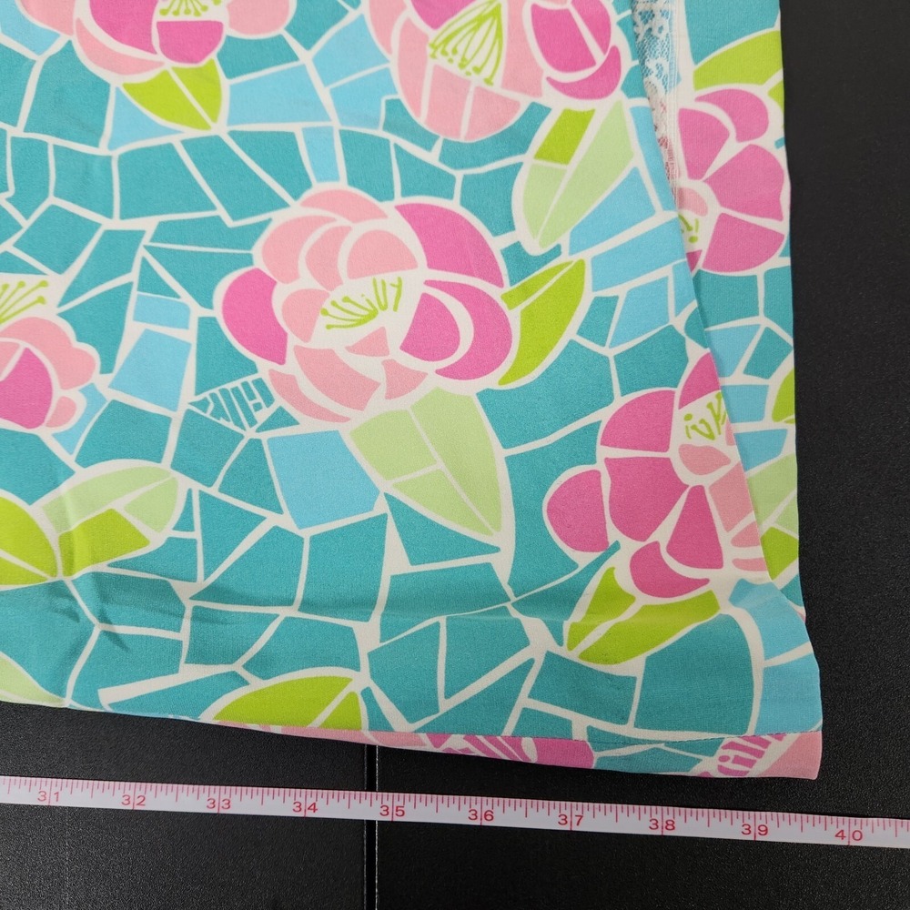 Lilly Pulitzer Rose Silk Blend Cote D'Azur Mosaic Dress Size‎ 8 Womens Halter - Picture 5 of 7